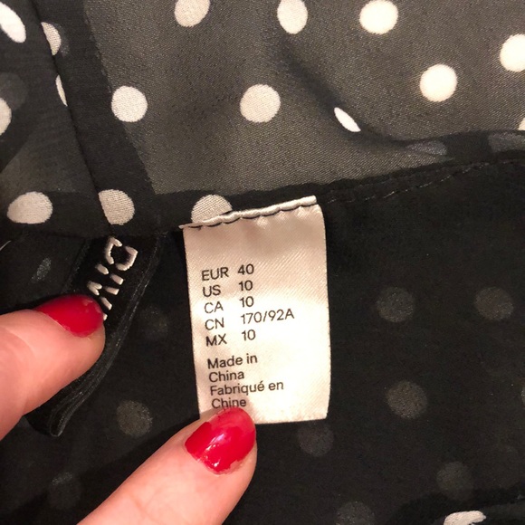 Black and White Ruffle Polka Dot dress - Picture 3 of 3